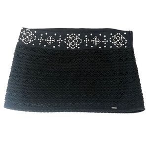 Black knit studded mini skirt Hollister